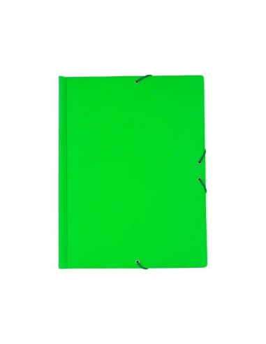 Carpetas Gomas Con 3 Solapas Pvc Folio Verde Claro