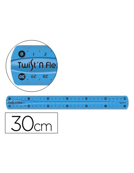 Regla Maped Plastico Flexible De 30 Cm Colores Surtidos