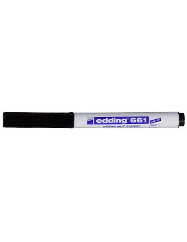 Rotulador Edding Para Pizarra Blanca 661 Color Negro Punta Redonda 1-2 Mm